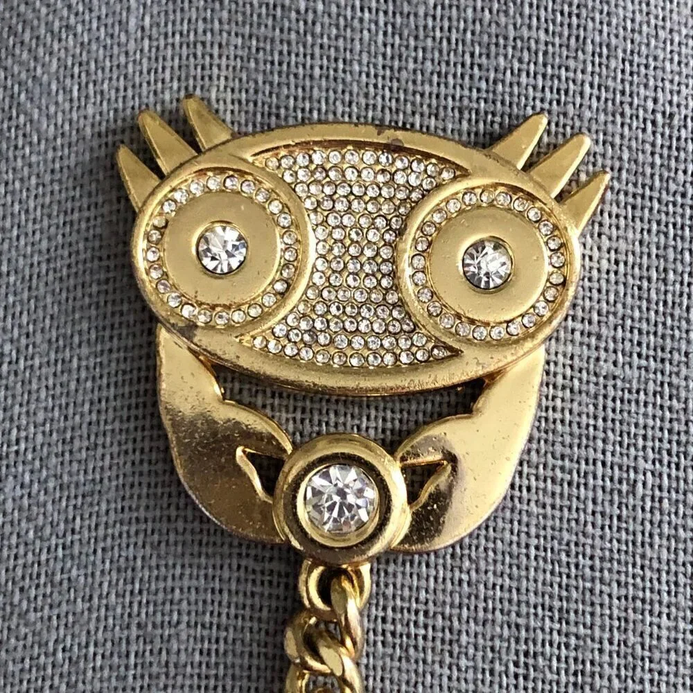 Michael Kors Zodiac Cancer Rhinestone Gold Tone Fashion Keychain Fob